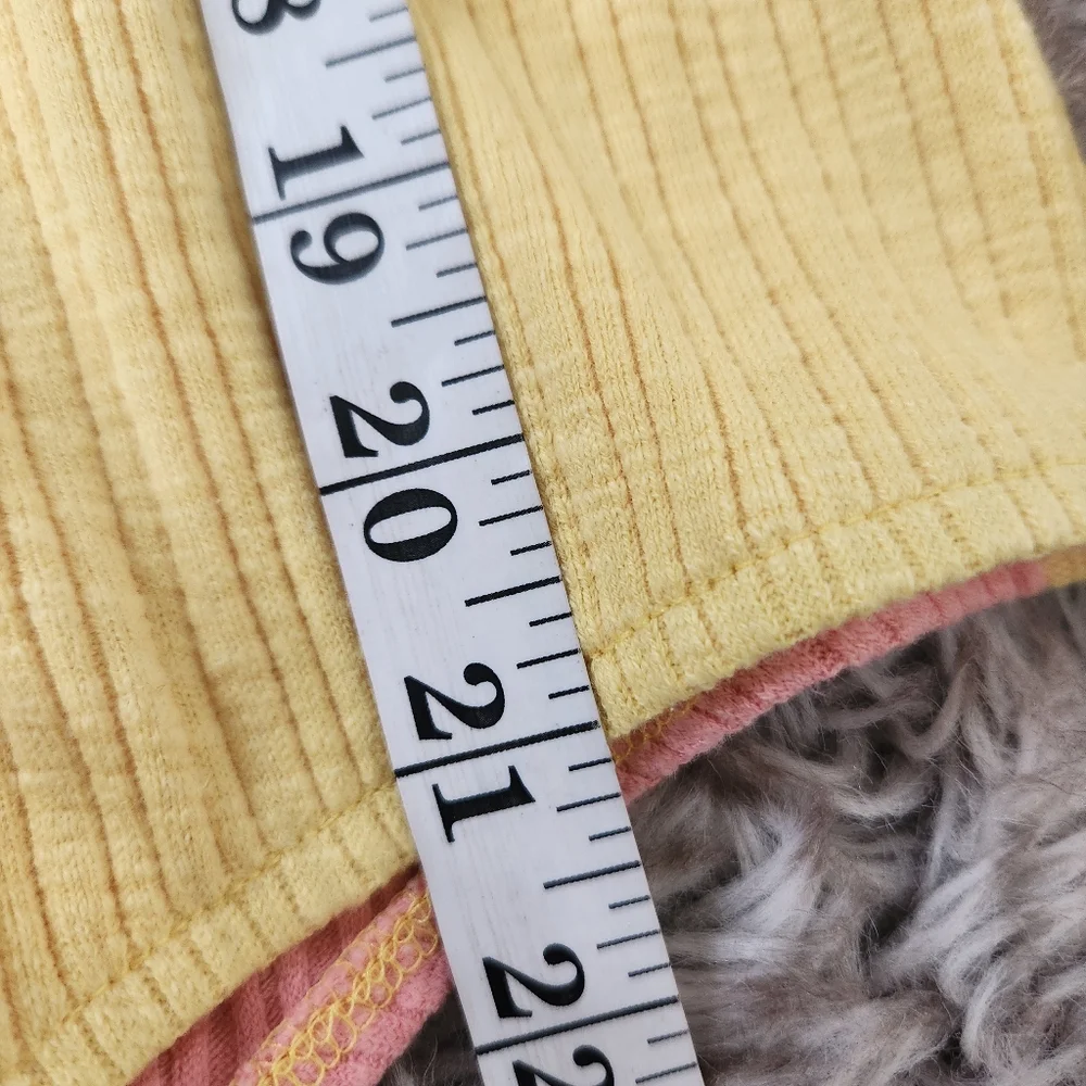 LoveShackFancy Matching Citrus Cupcake Ribbed Set In Pink & Yellow Women's‎ XL